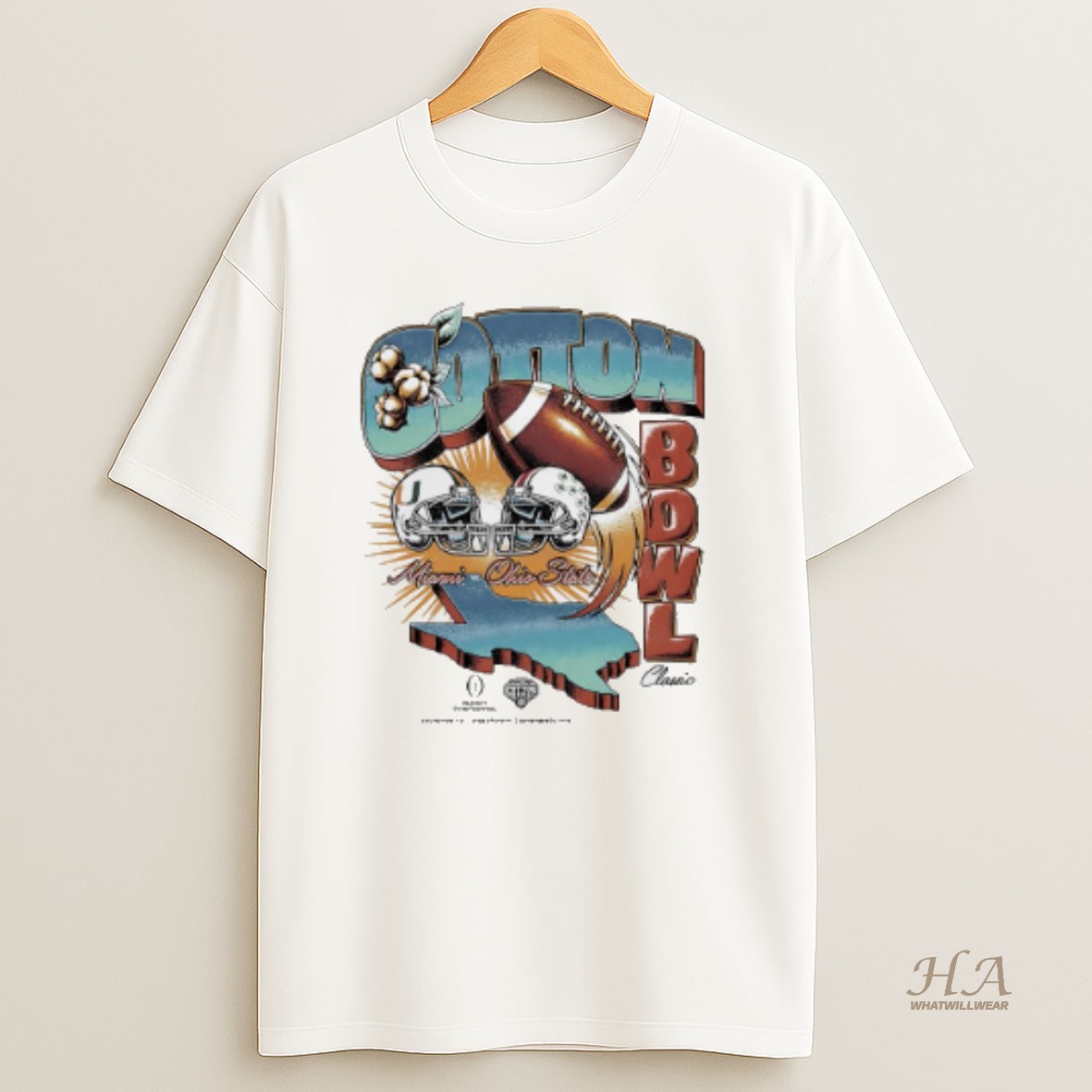 Official Miami Vs Ohio State 2025 Cotton Bowl Classic Matchup Vintage T Shirt