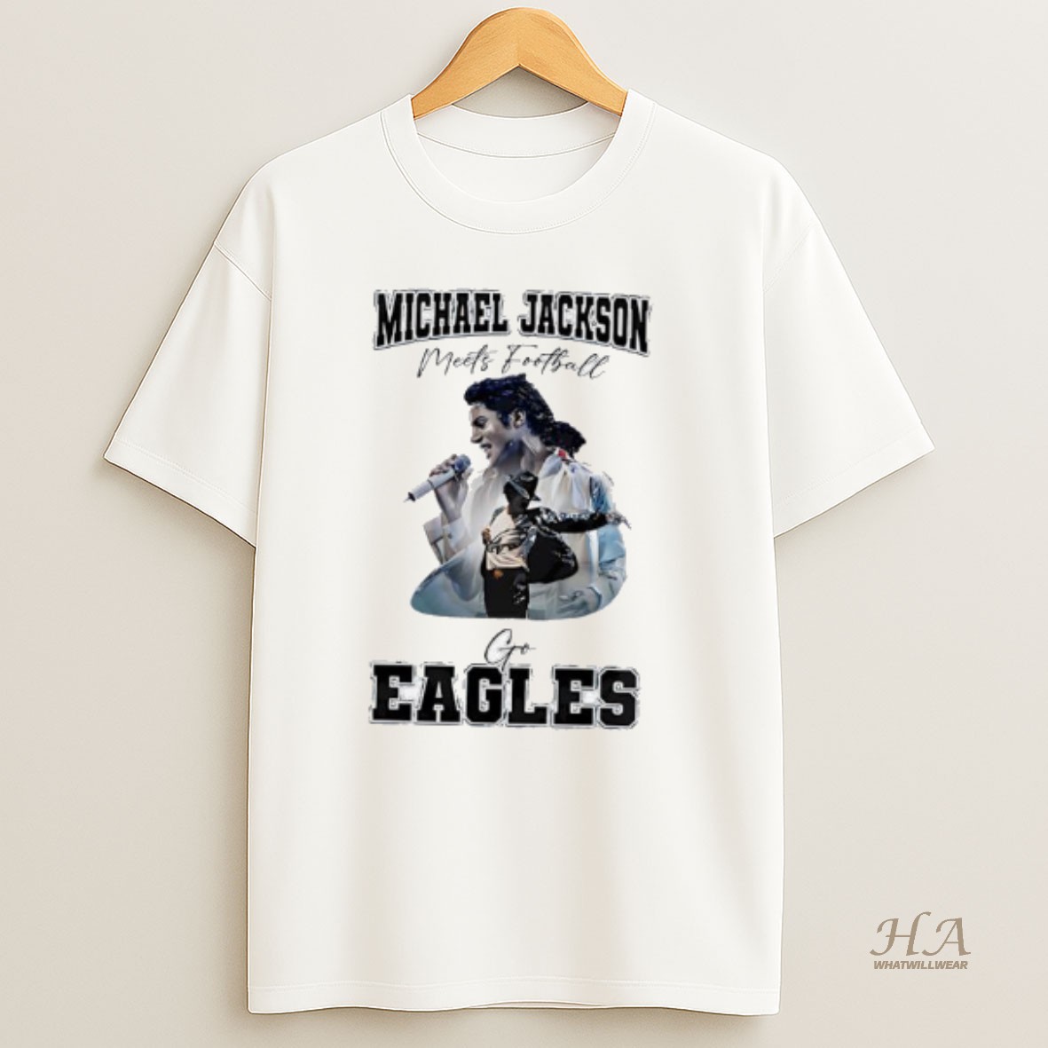 Official Michael Jackson Meats Football Go Philadelphia Eagles T Shirt