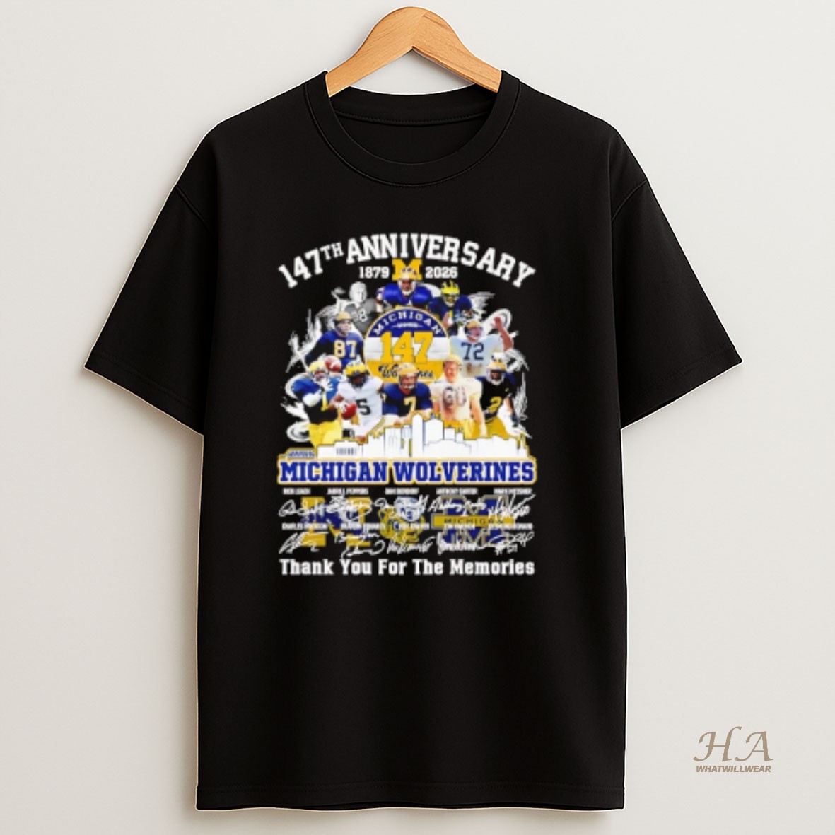 Official Michigan Wolverines 147th Anniversary 1879 2026 Thank You For The Memories T Shirt