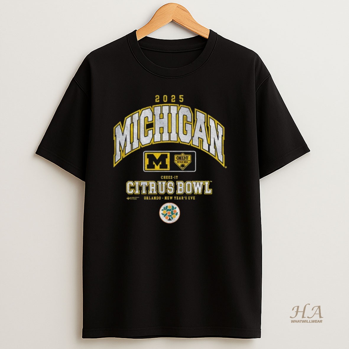 Official Michigan Wolverines Football 2025 Cheez It Citrus Bowl Orlando New Years Eve Shirt