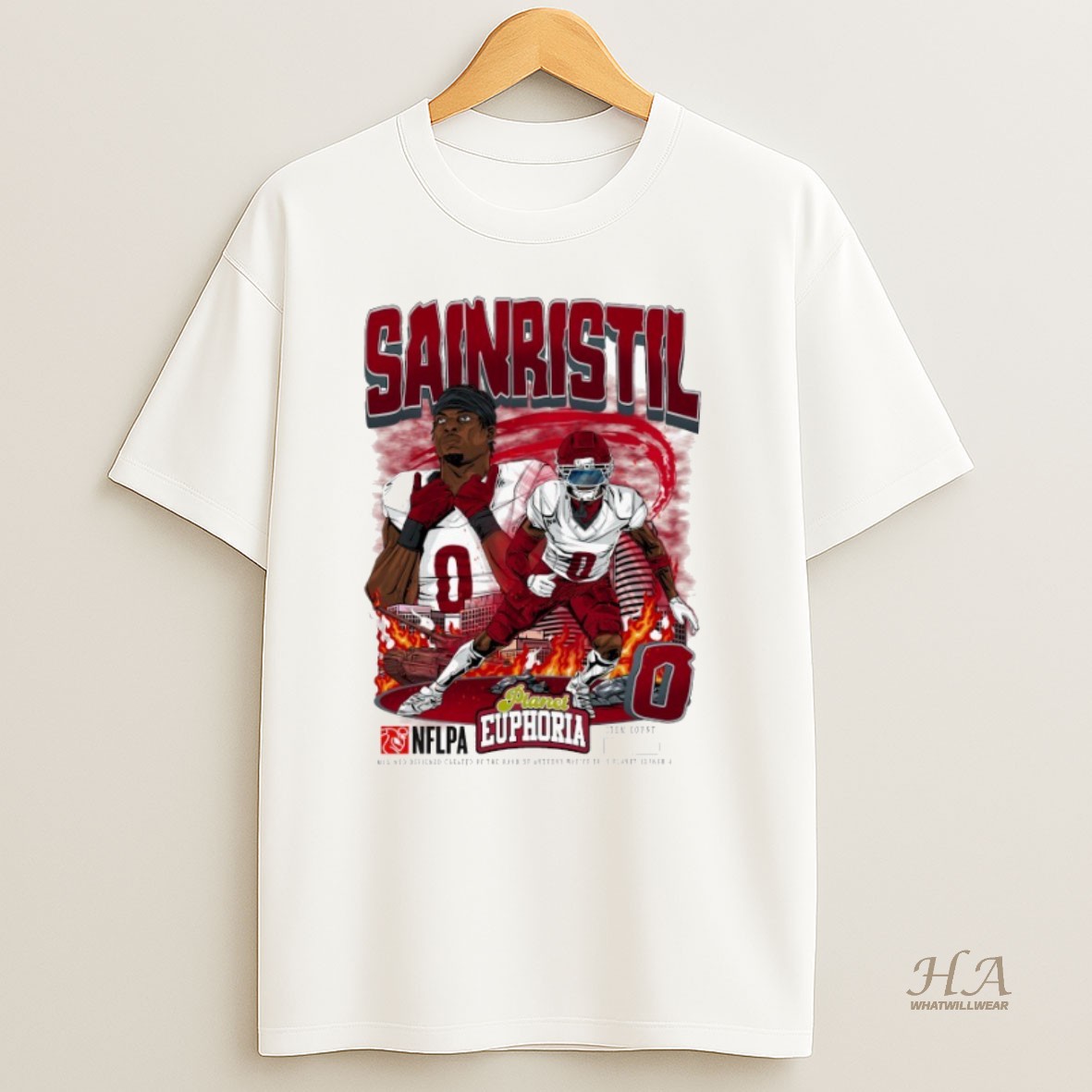 Official Mike Sainristil Planet Euphoria T Shirt