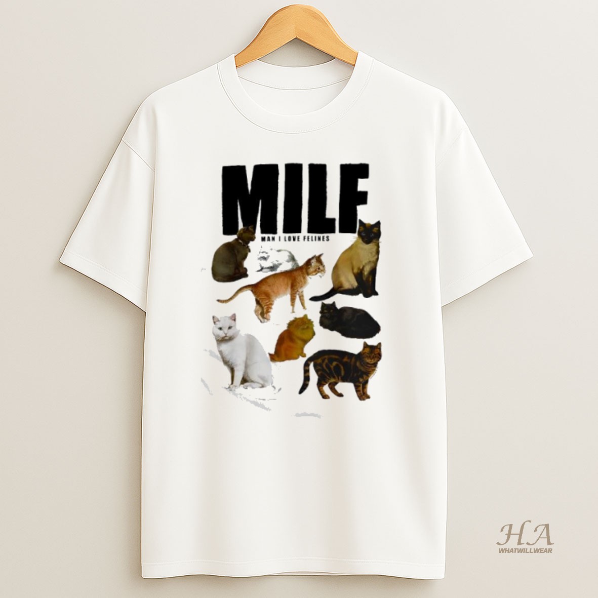 Official Milf Man I Love Felines Cat T Shirt