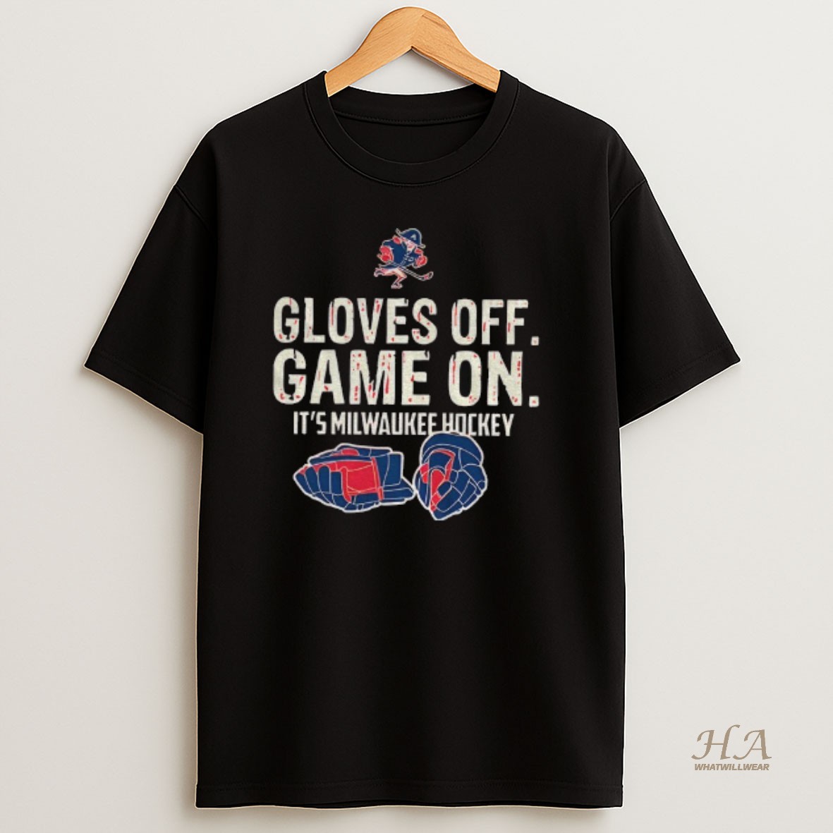 Official Milwaukee Admirals Hockey Gloves Off Game On Its Milwaukee Hockey T Shirt