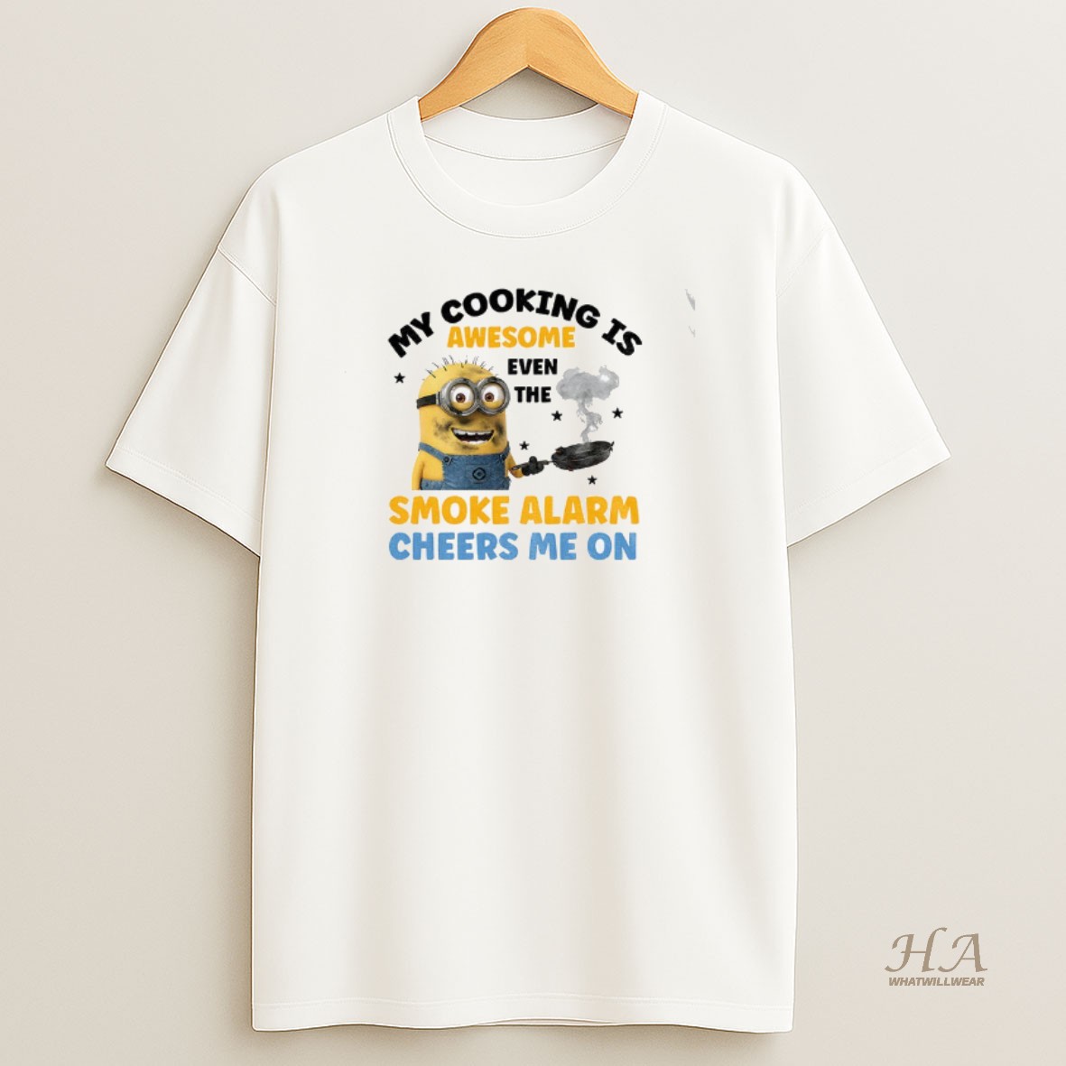 Official Minion My Cooking Is Awesome Even The Smoke Alarm Cheers Me On T Shirt