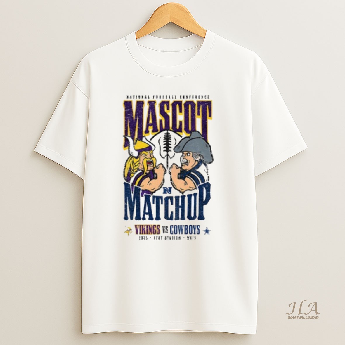 Official Minnesota Vikings Vs Dallas Cowboys National Football Conference 2025 T Shirt