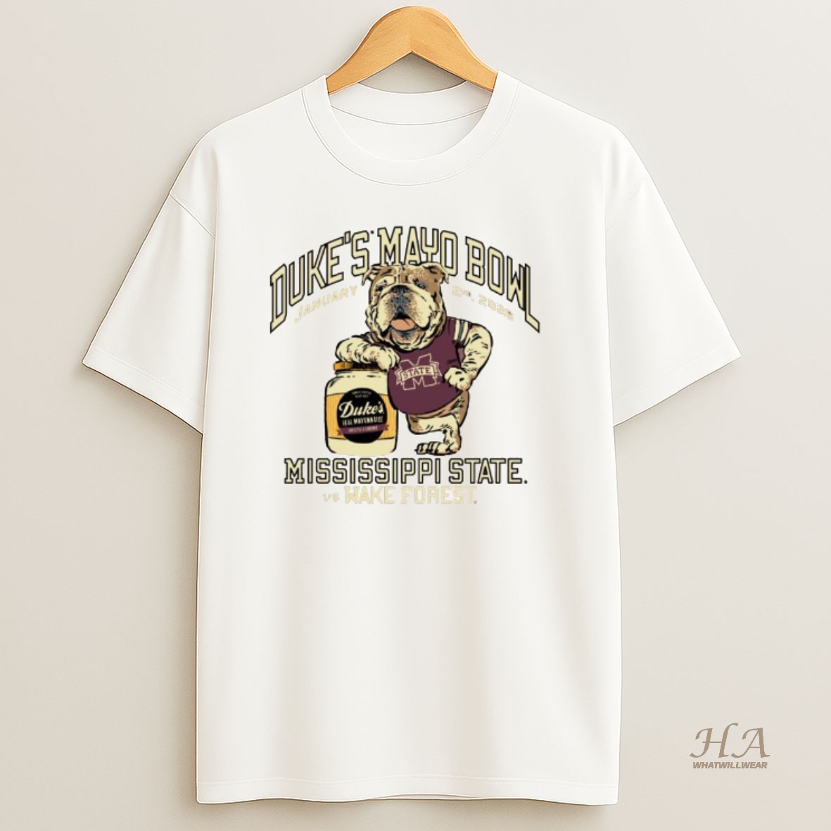 Official Mississippi State Vs Wake Forest Dukes Mayo Bowl Jan 2nd 2026 Mascot T Shirt