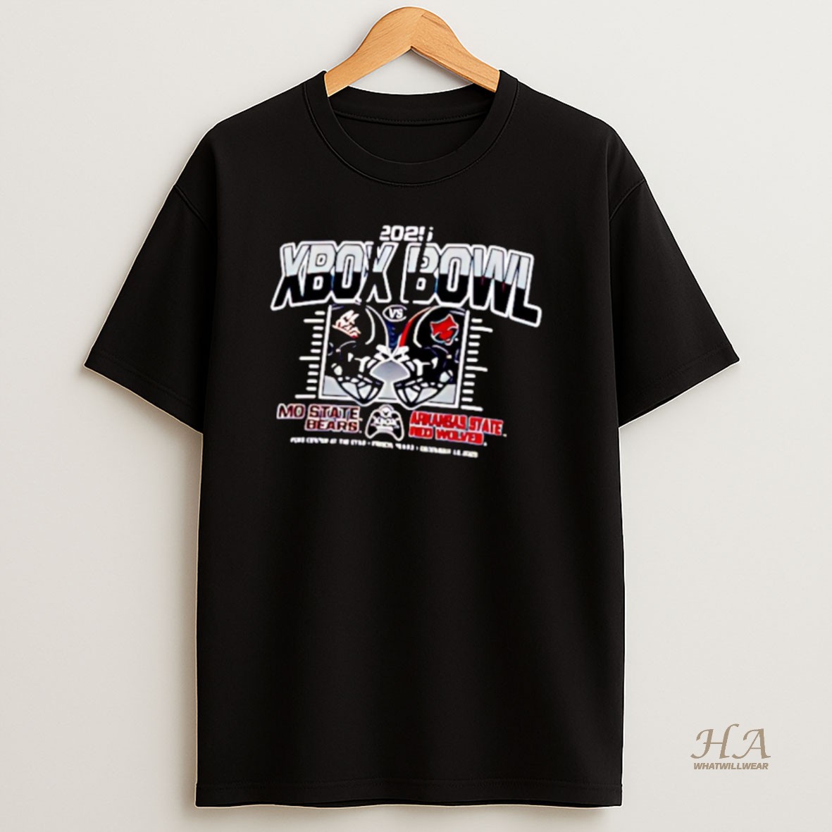 Official Missouri State Bears Vs Arkansas State Red Wolves 2025 Xbox Bowl Head To Head Christmas T Shirt