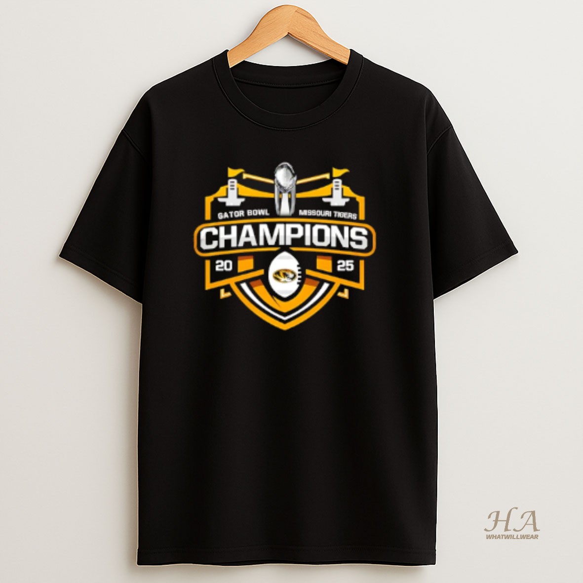 Official Missouri Tigers 2025 Gator Bowl Champions Logo T Shirt