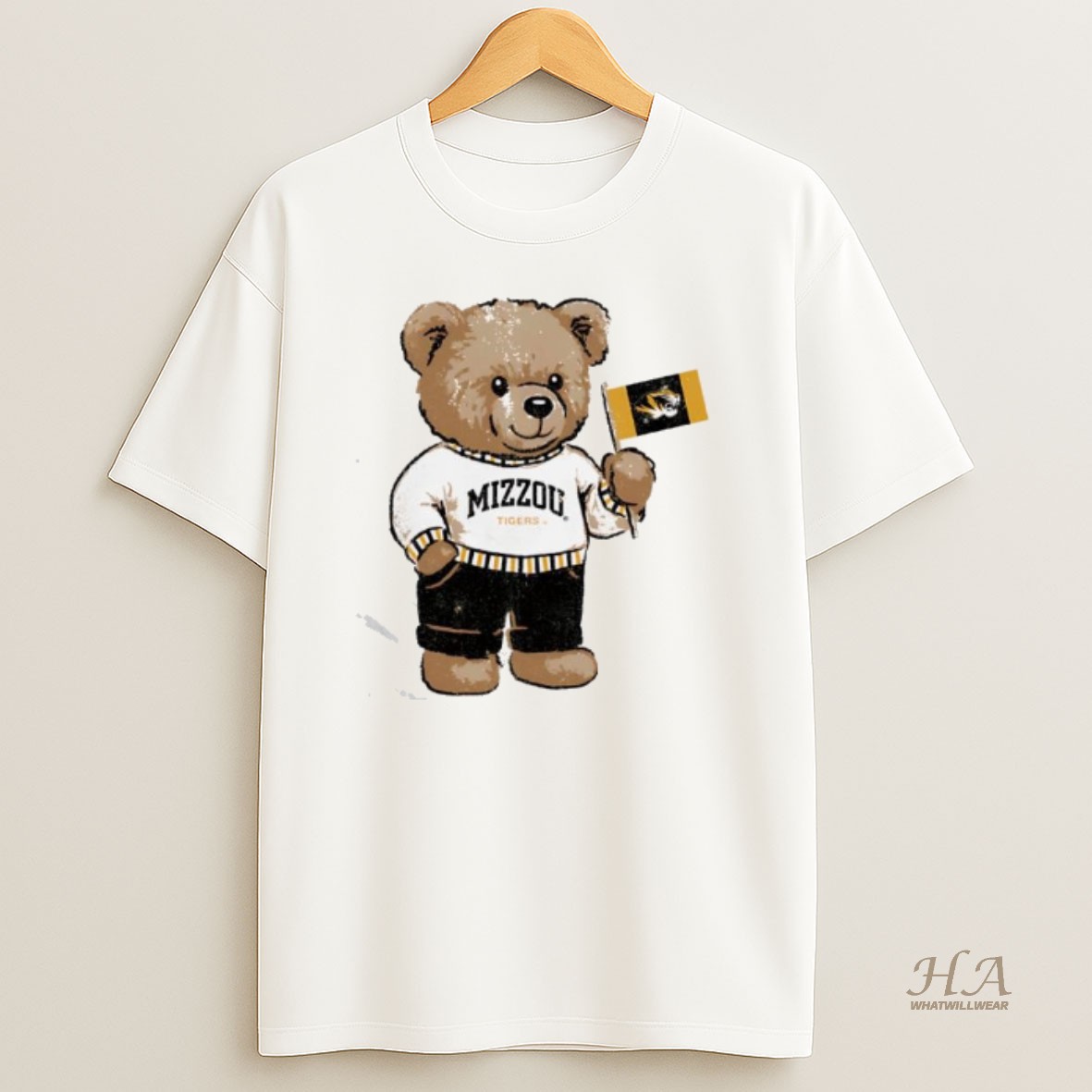 Official Mizzou Tigers Teddy Bear Flag Butter T Shirt