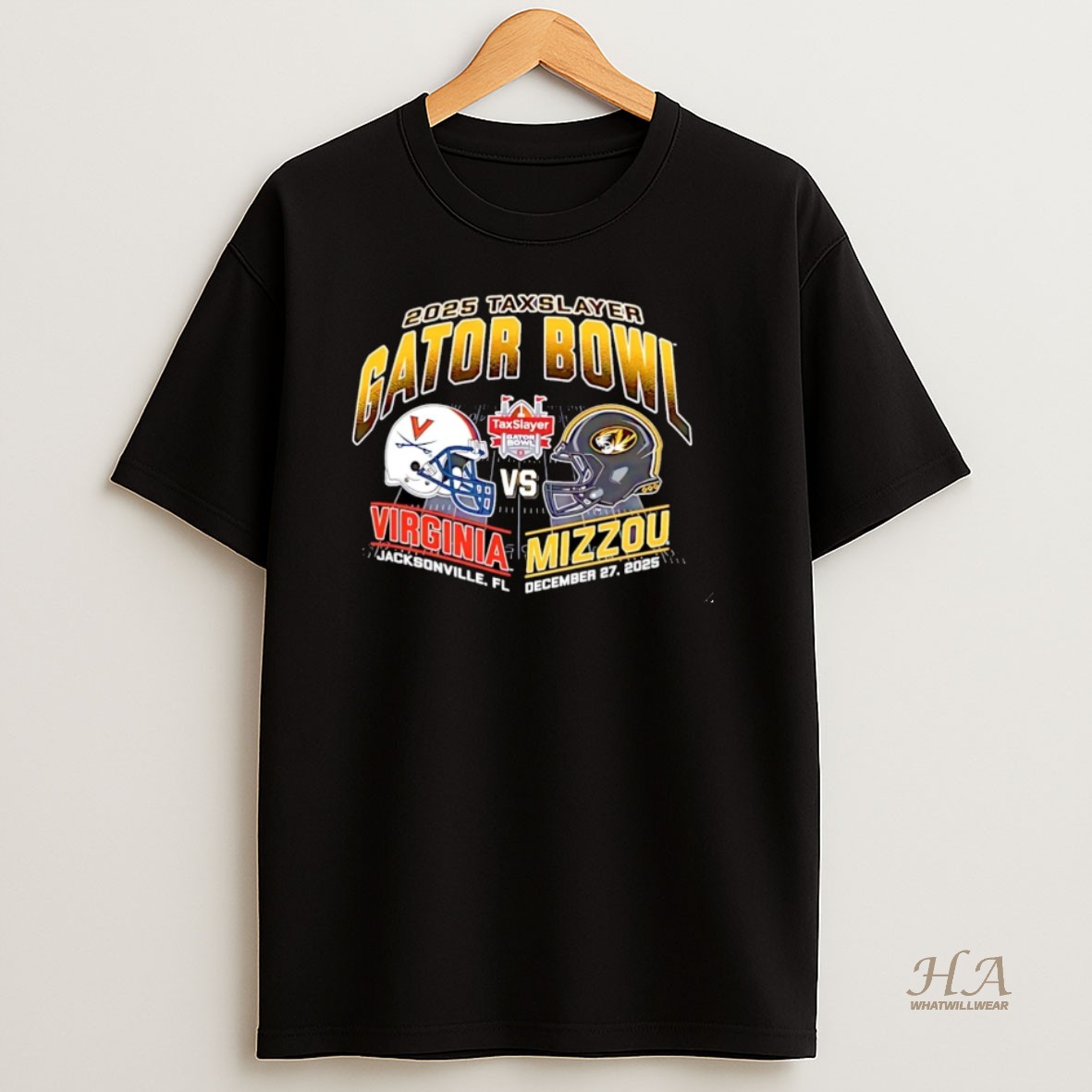 Official Mizzou Tigers Vs Virginia 2025 Tax Slayer Gator Bowl Helmets Christmas T Shirt