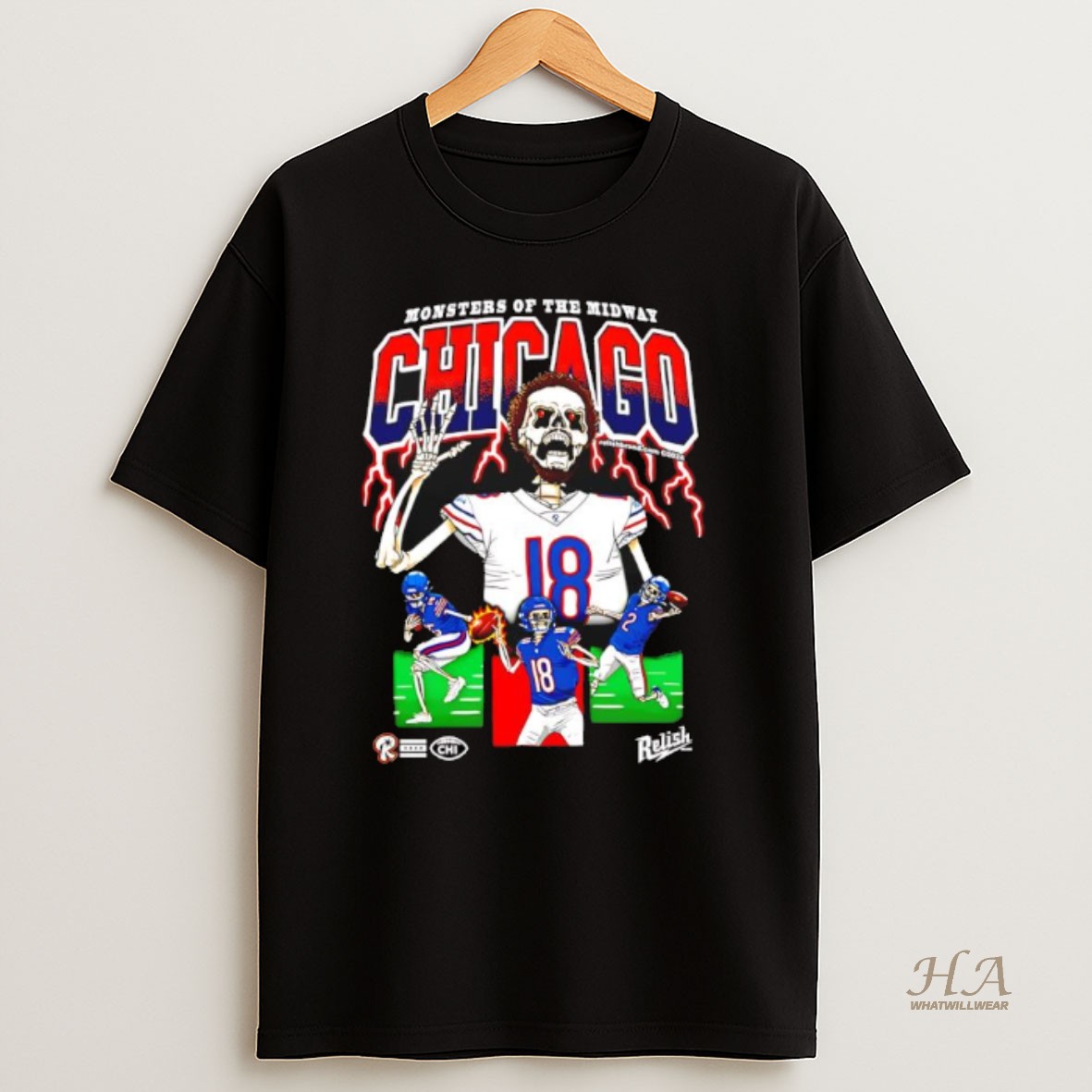 Official Monsters Of The Midway Chicago Bears The Claw T Shirt