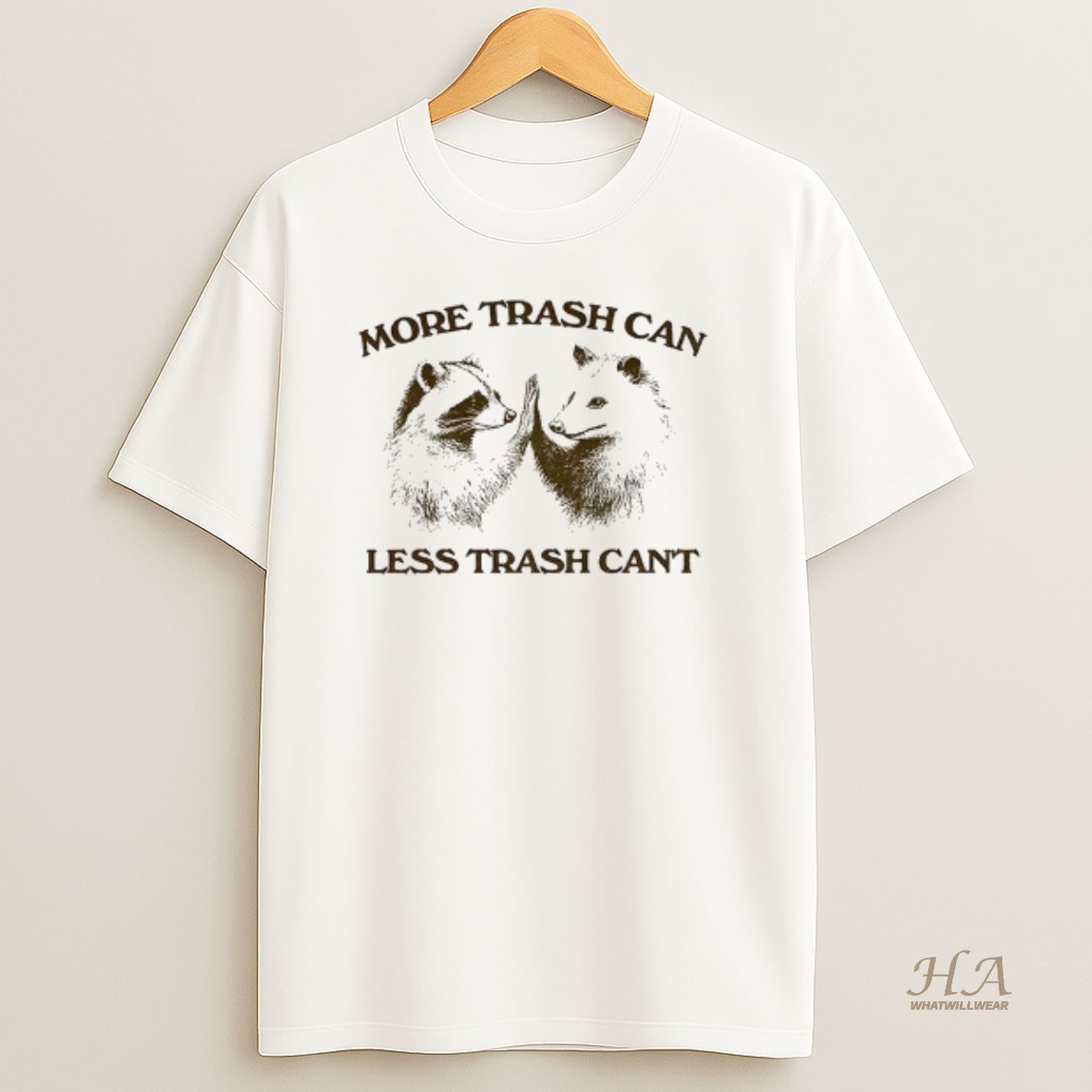Official More Trash Can Less Trash Cant Raccoon Opossum T Shirt