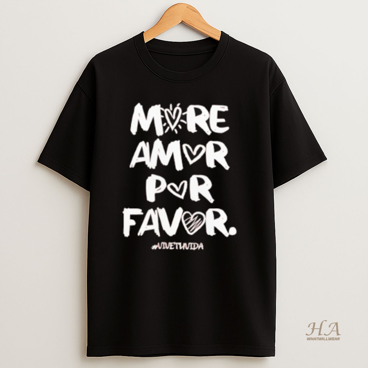 Official More Amor Por Favor Heart T Shirt