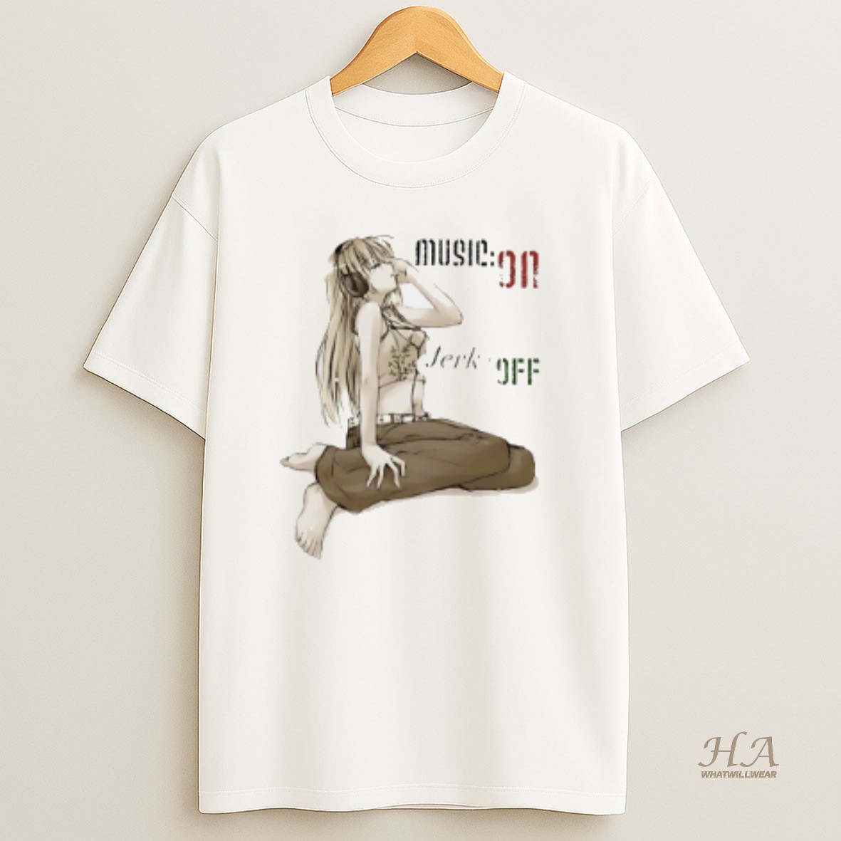 Official Music On Jerk Off Anime T Shirt
