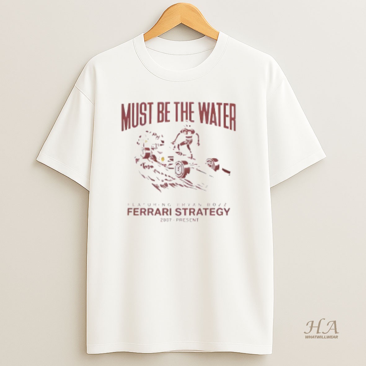 Official Must Be The Water Ferrari Strategy T Shirt