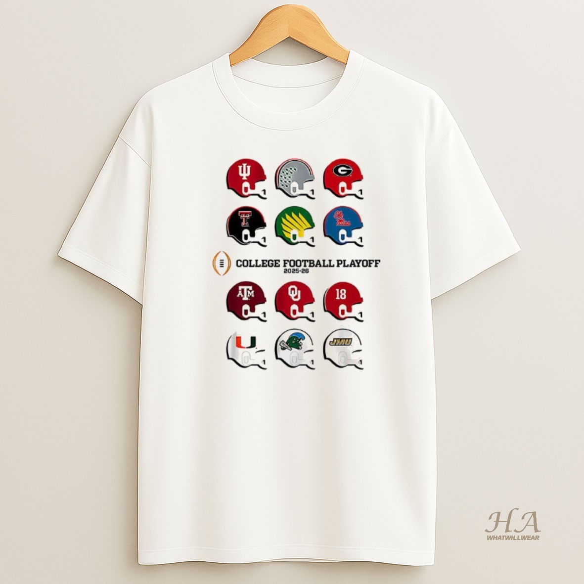 Official Ncaa College Football Playoff 2025 2026 Toy Team Helmets T Shirt