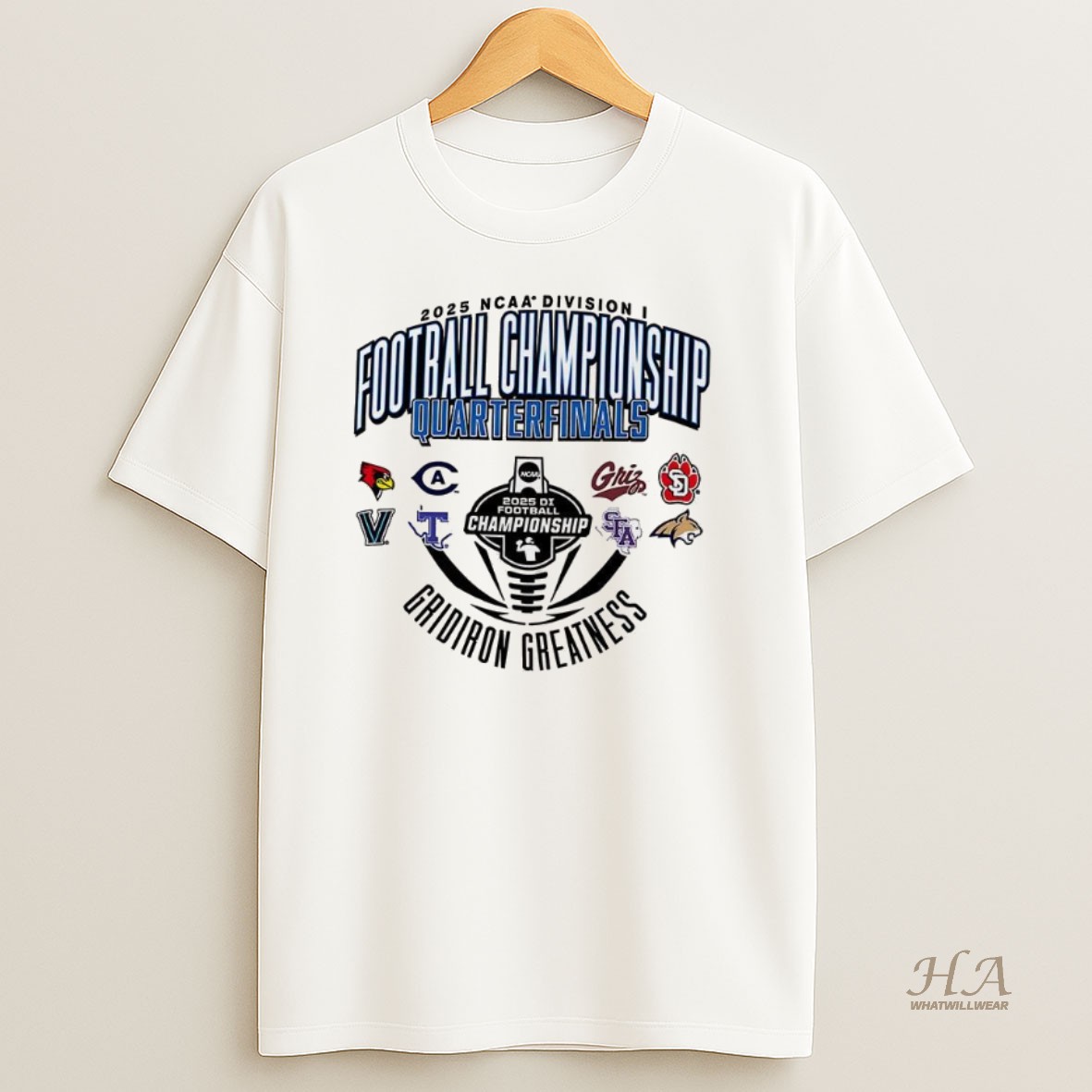Official Ncaa Division I Football Championship Quarterfinals 2025 Gridiron Greatness Sport Teams Logo Shirt