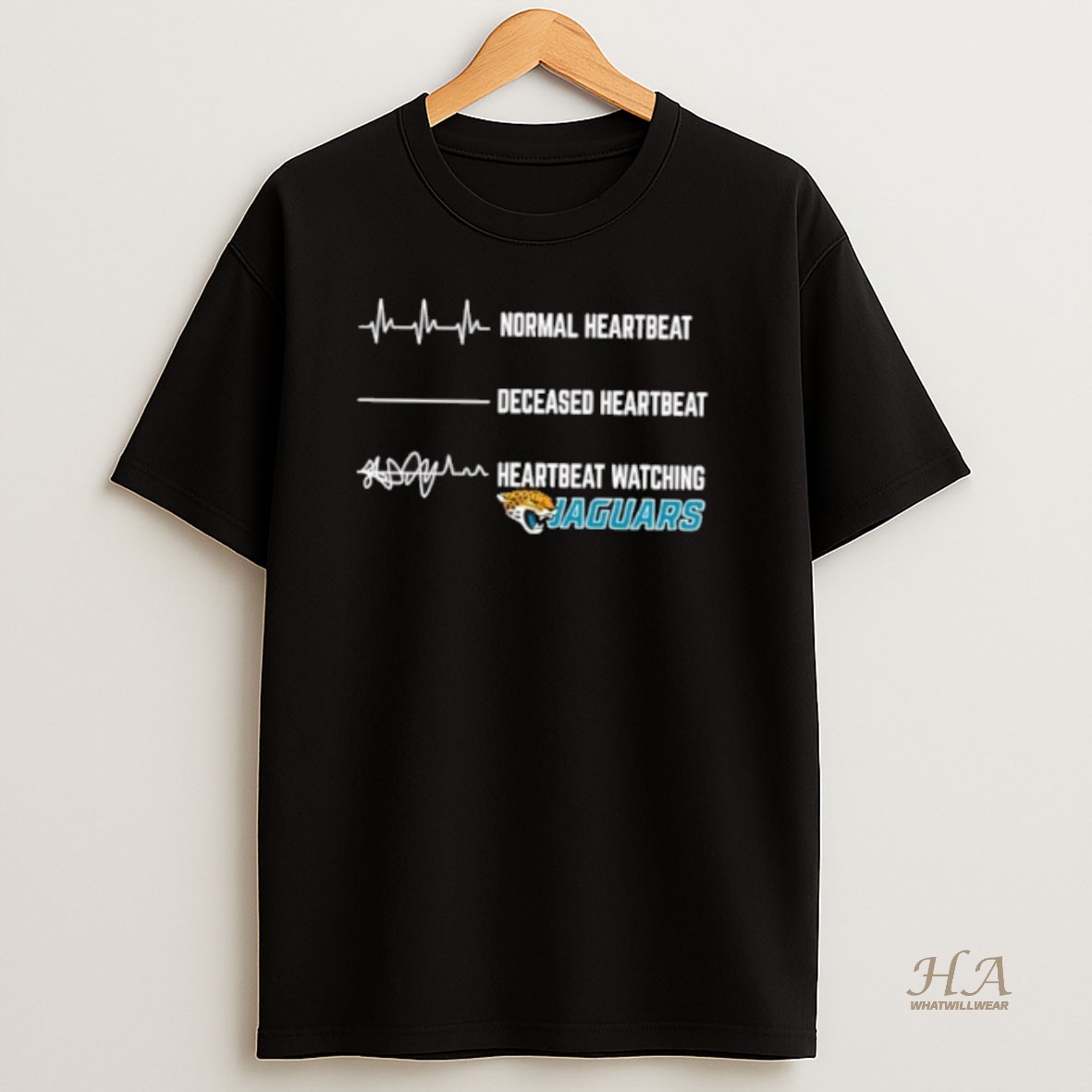 Official Nfl Normal Heartbeat Deceased Heartbeat Heartbeat Watching Jacksonville Jaguars T Shirt