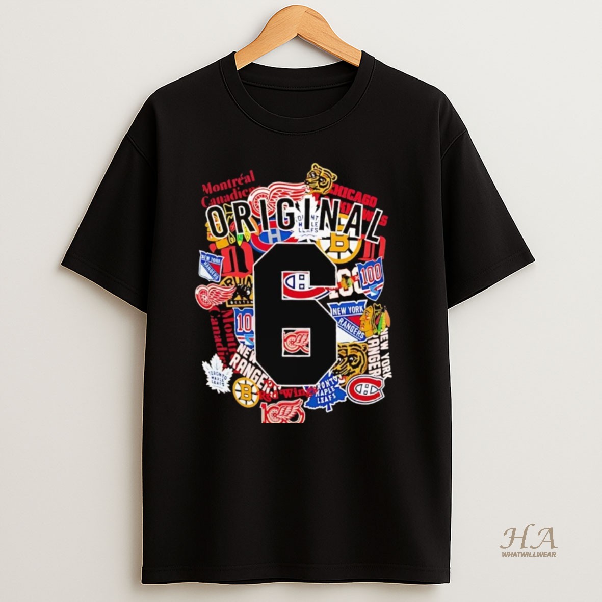 Official Nhl Starter 6 Teams Logo Collage Shirt