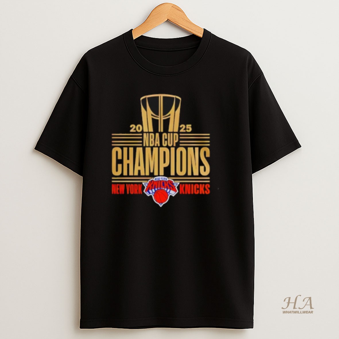 Official Ny Knicks 2025 Nba Cup Champions T Shirt