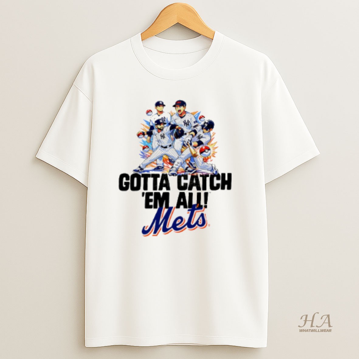 Official Ny Yankees Gotta Catch Em All Mets T Shirt