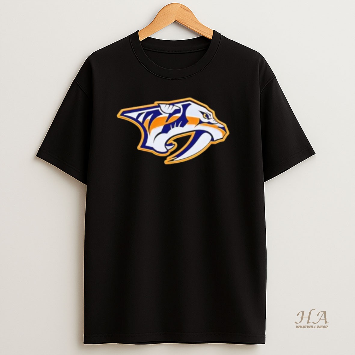 Official Nashville Predators Full Front Logo T Shirt
