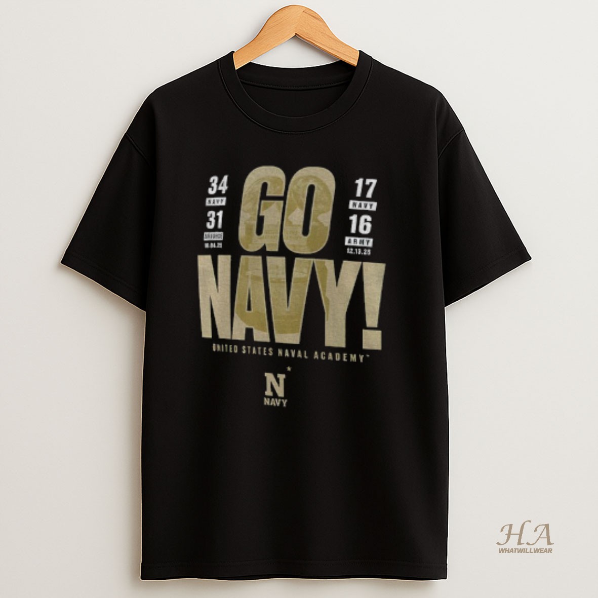 Official Navy Midshipmen Go Navy United States Naval Academy T Shirt