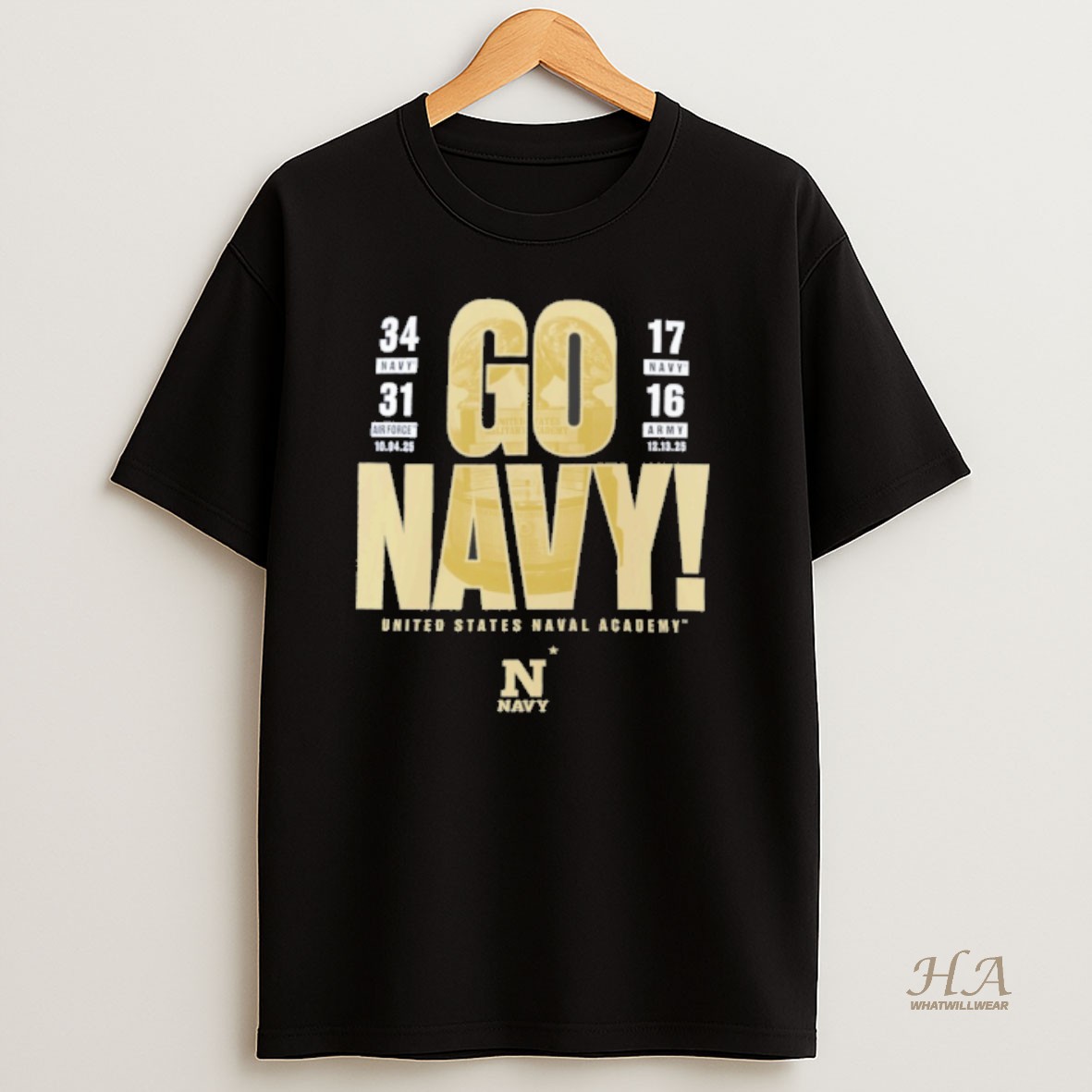 Official Navy Midshipmen Go Navy T Shirt
