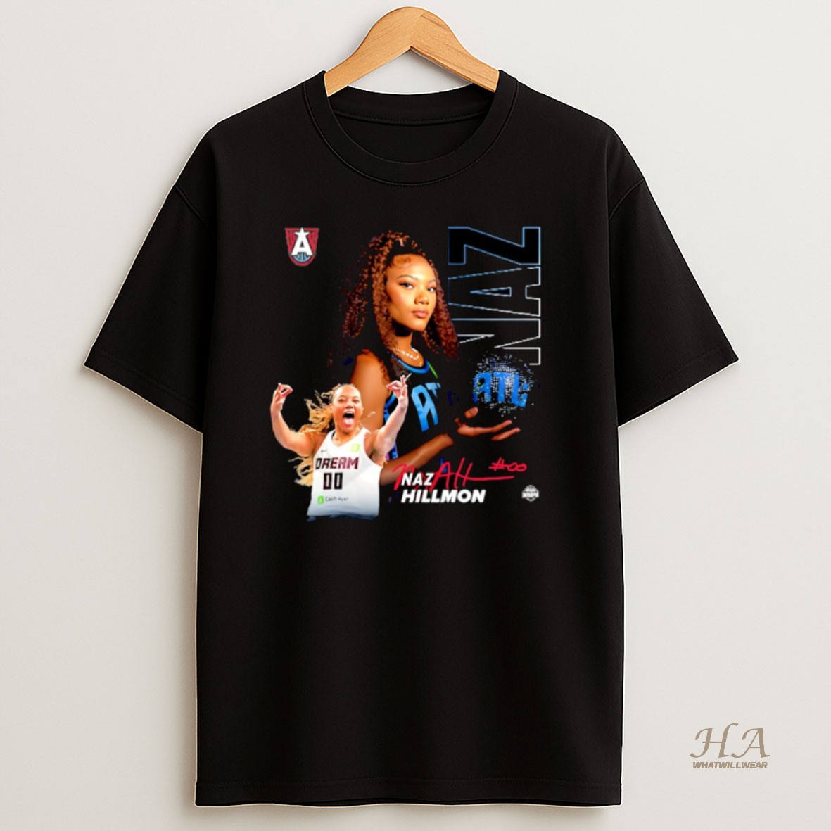 Official Naz Hillmon Atlanta Dream Player Collage Signature Christmas Shirt