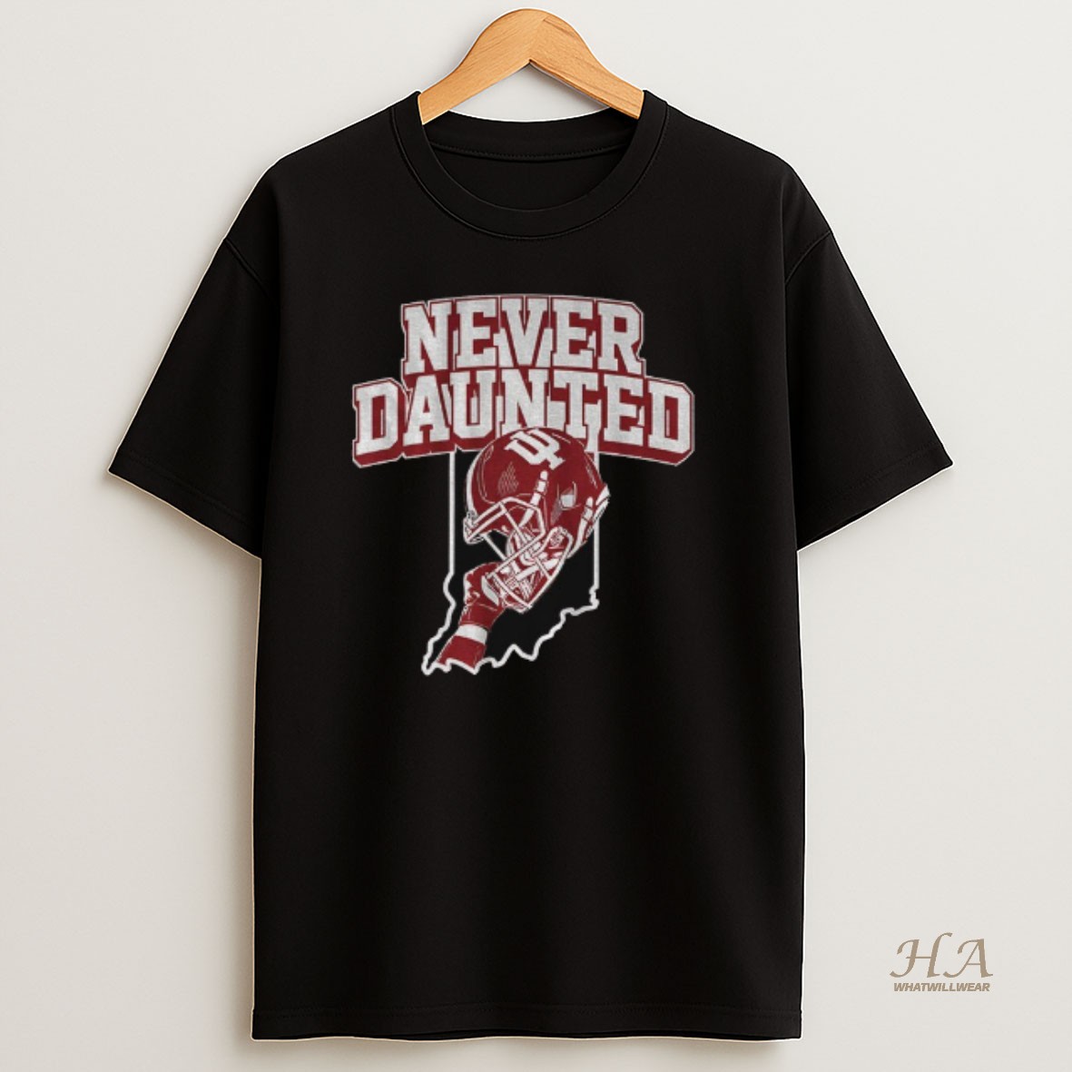 Official Never Daunted Indiana Hoosiers Football Helmet 2025 T Shirt