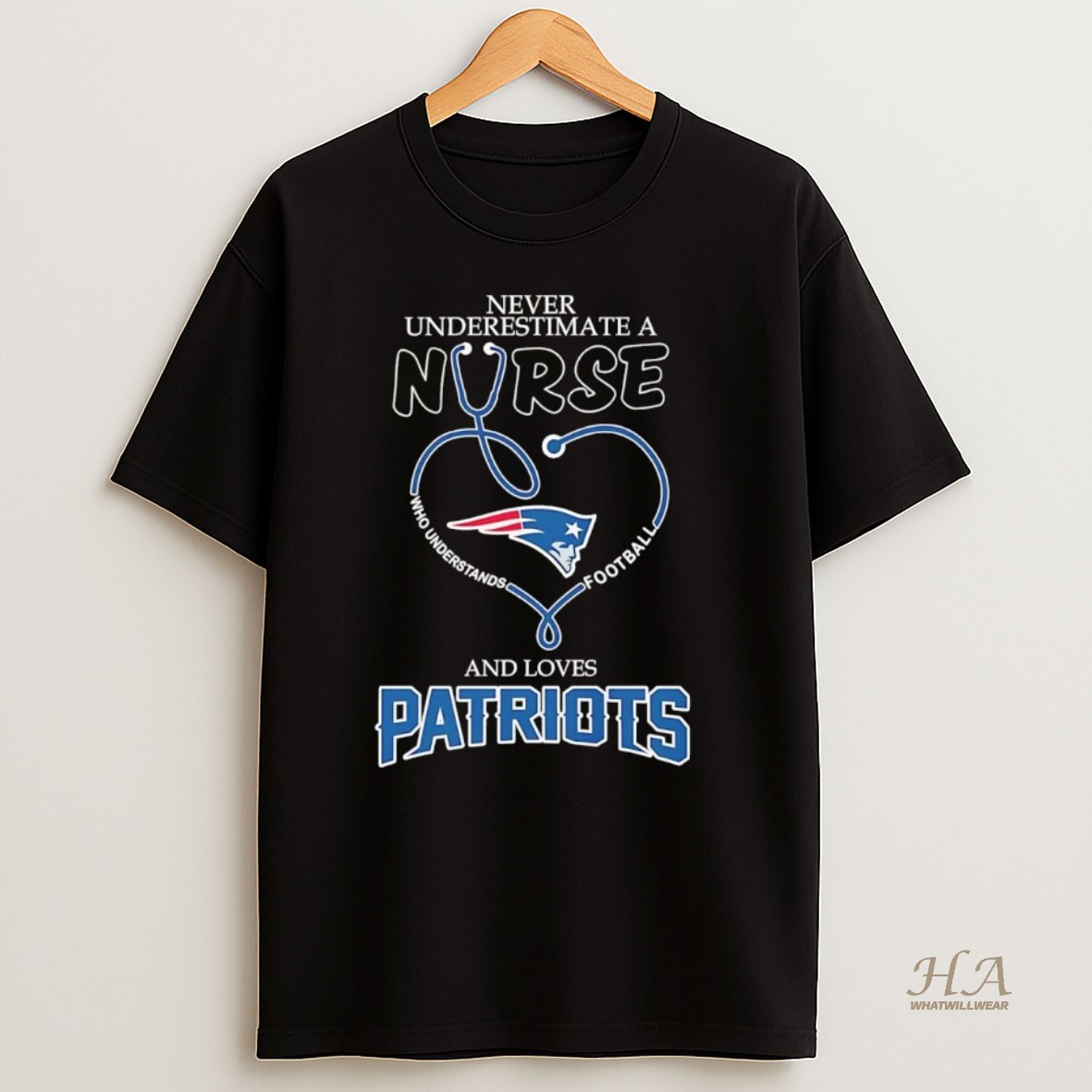 Official Never Underestimate A Nurse Understands Football And Love Ne Patriots Shirt