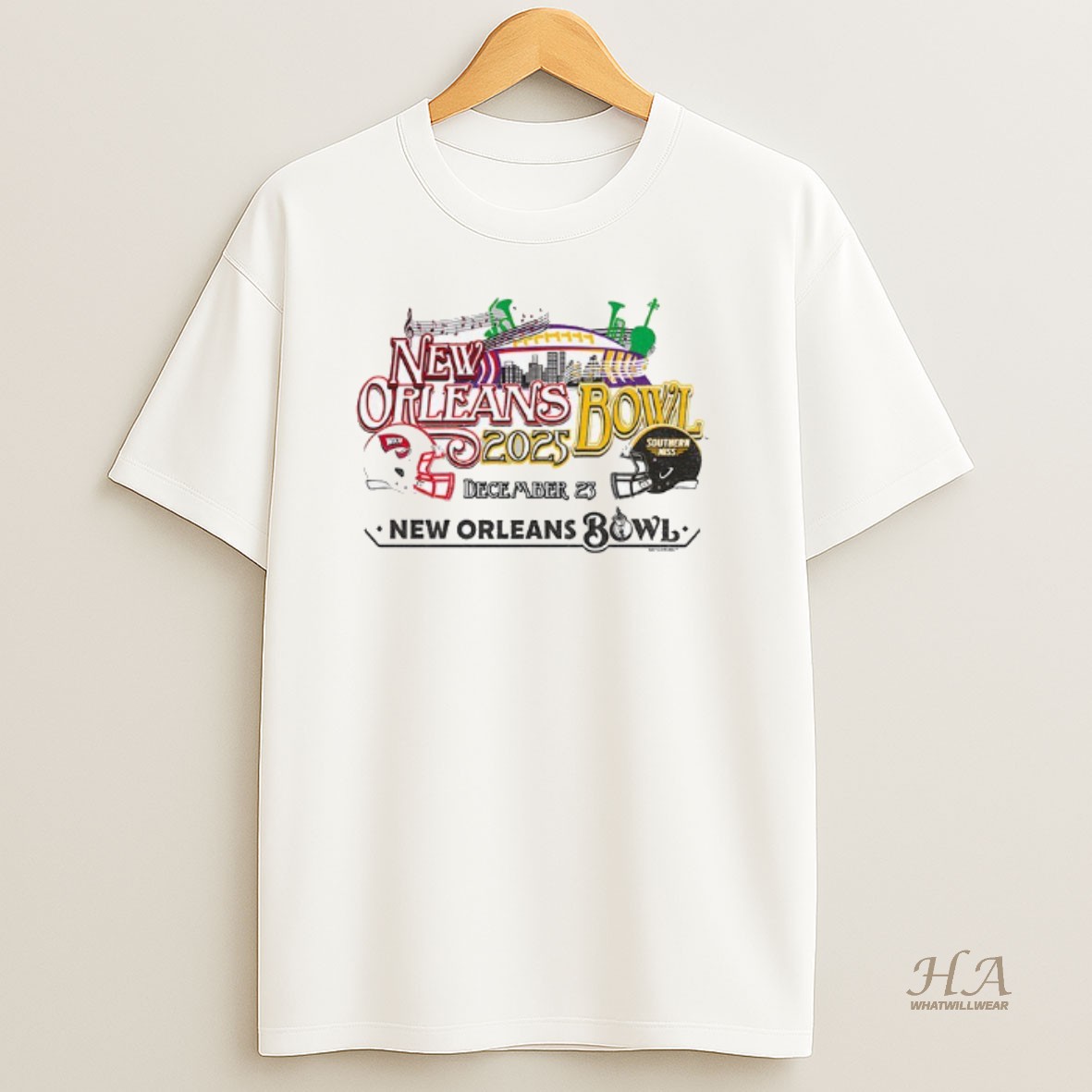 Official New Orleans Bowl 2025 Western Kentucky Vs Southern Miss December 23 T Shirt