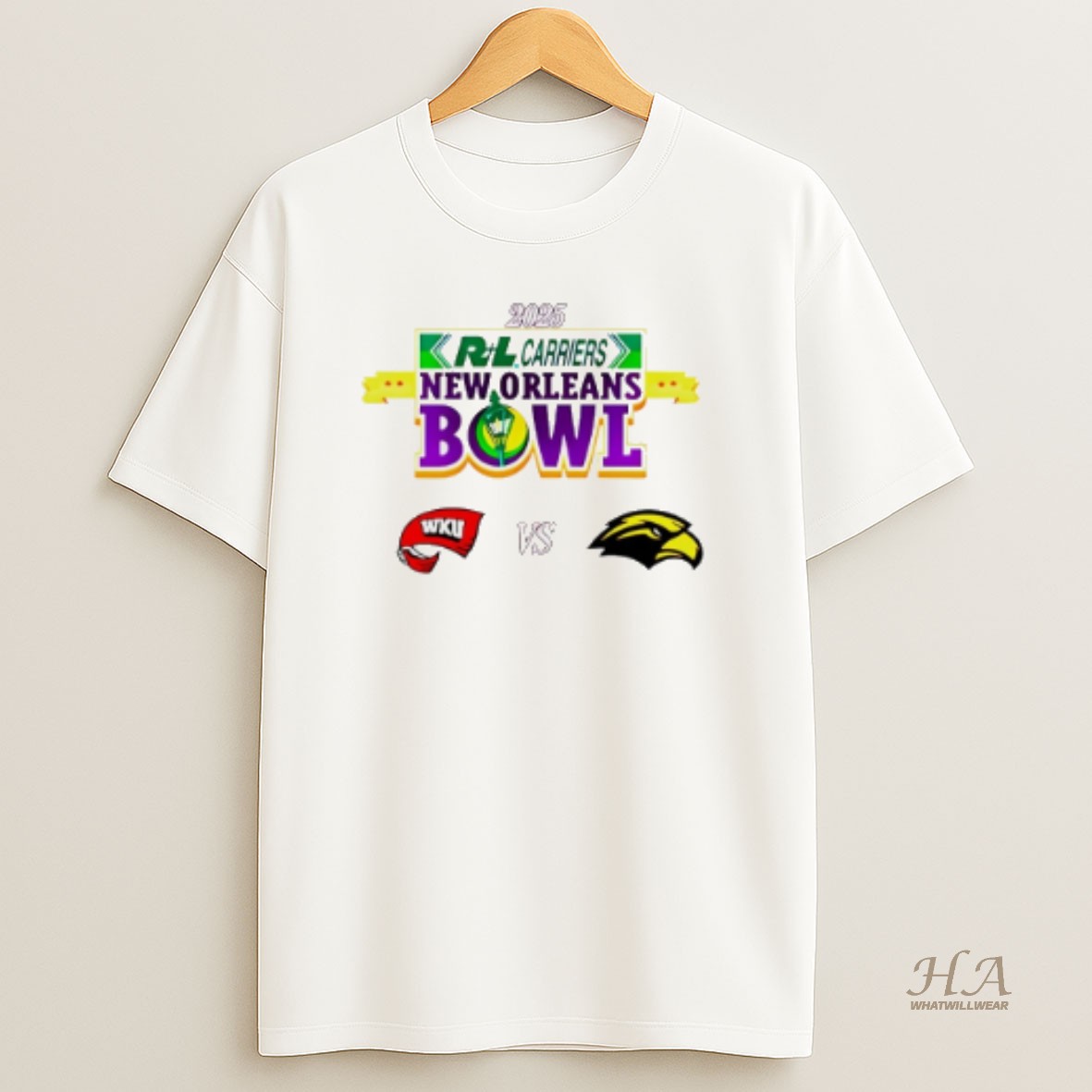 Official New Orleans Bowl 2025 Western Kentucky Vs Southern Miss Shirt