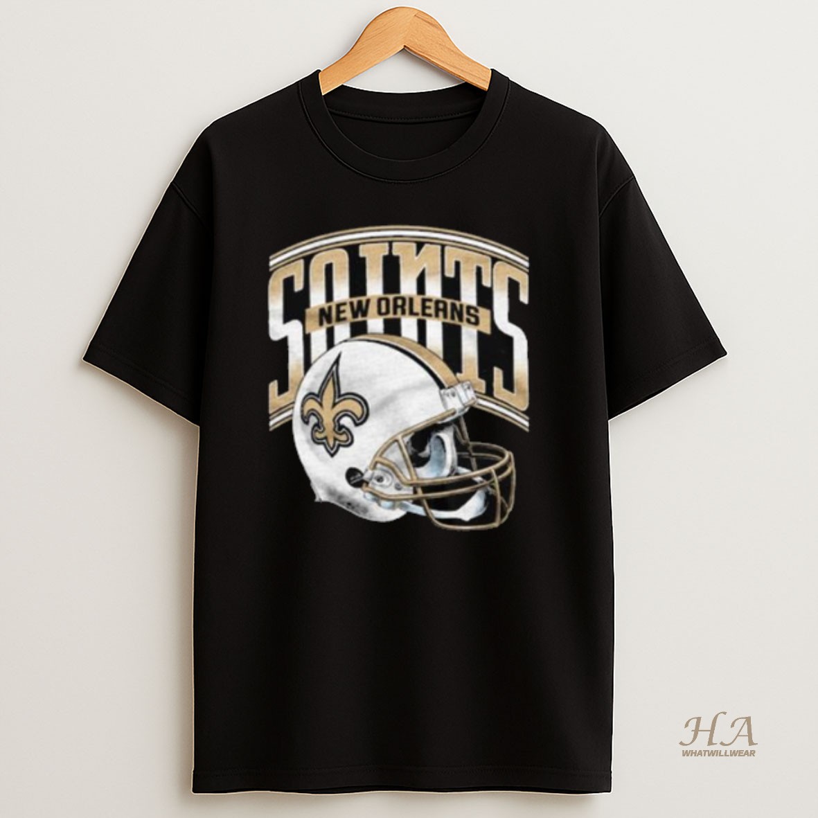 Official New Orleans Saints Gradient Helmet Long Sleve Shirt