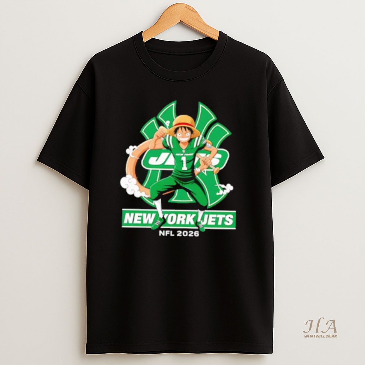 Official New York Jets One Piece 2026 Luffy T Shirt