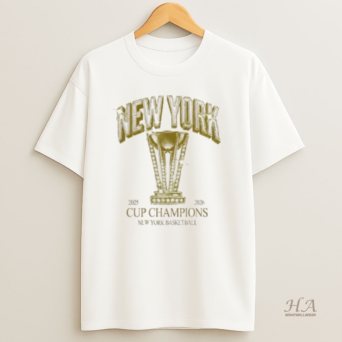 Official New York Knicks 2025 2026 Cup Champions T Shirt