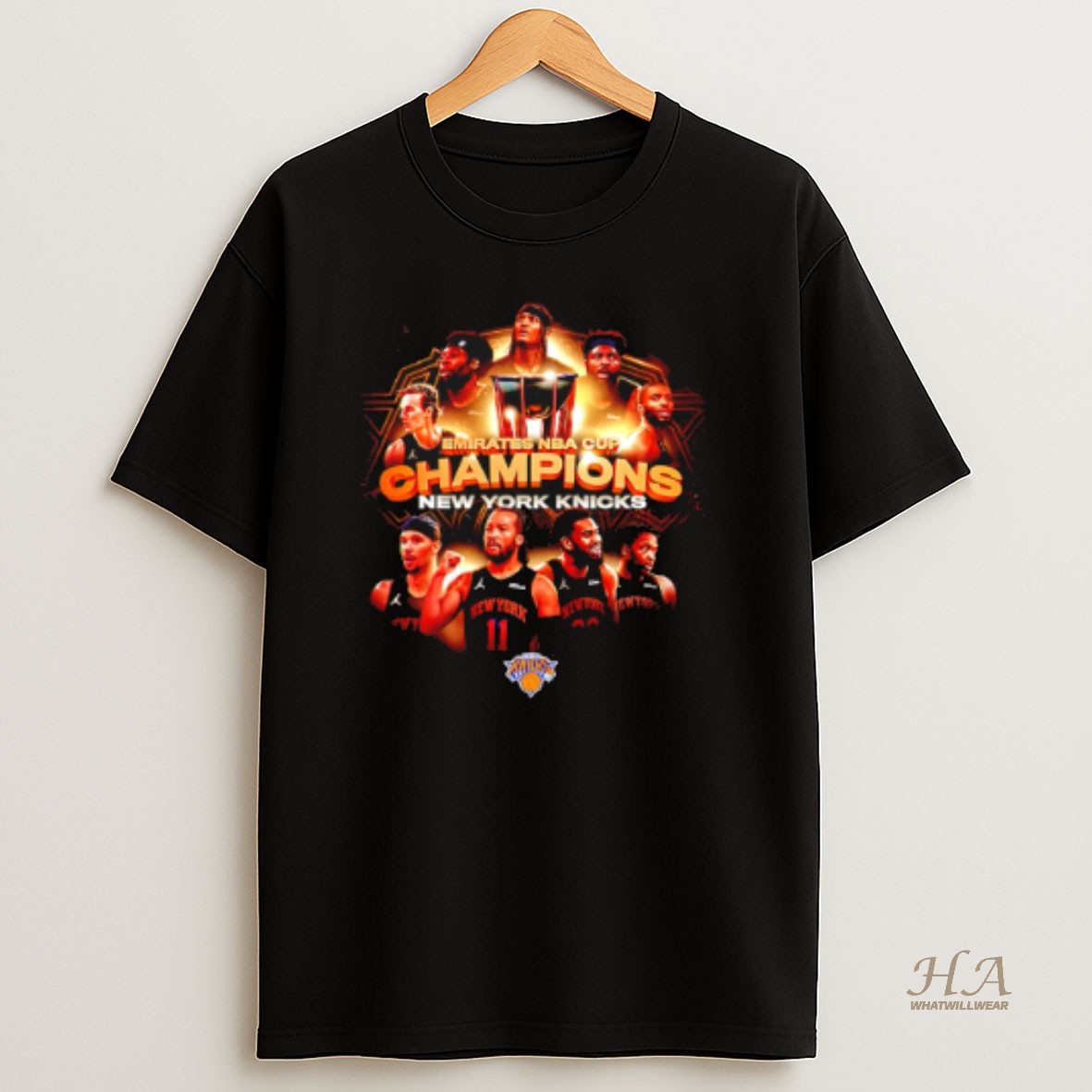 Official New York Knicks 2025 Emirates Nba Cup Champions T Shirt