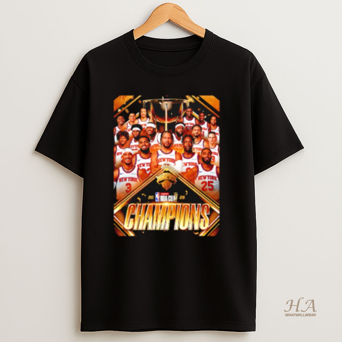 Official New York Knicks 2025 Nba Cup Champions T Shirt
