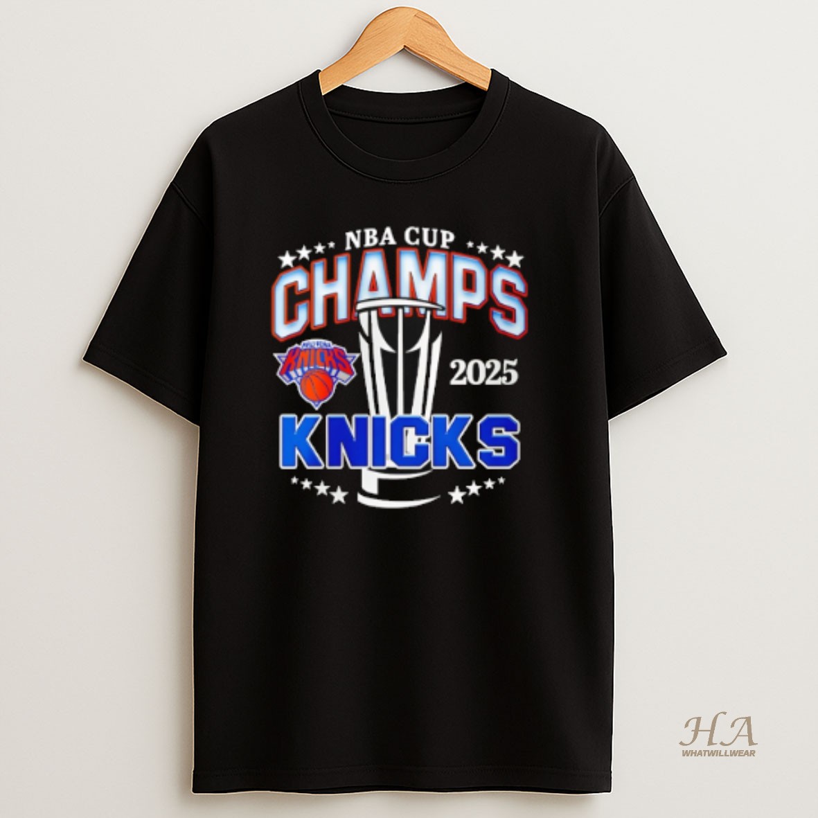 Official New York Knicks 2025 Nba Cup Champions Classic T Shirt
