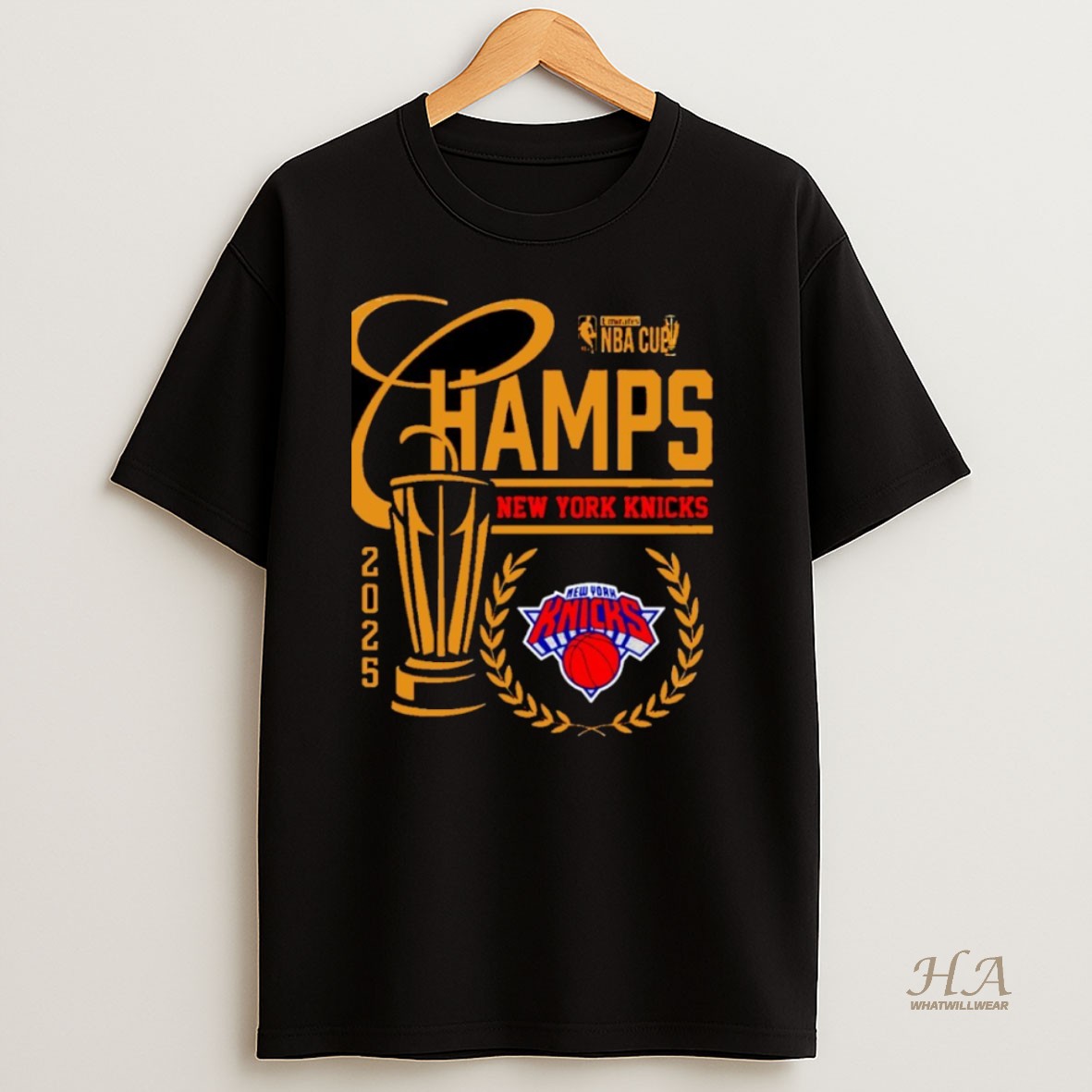 Official New York Knicks Nba Cup Champions 2025 Locker Room T Shirt