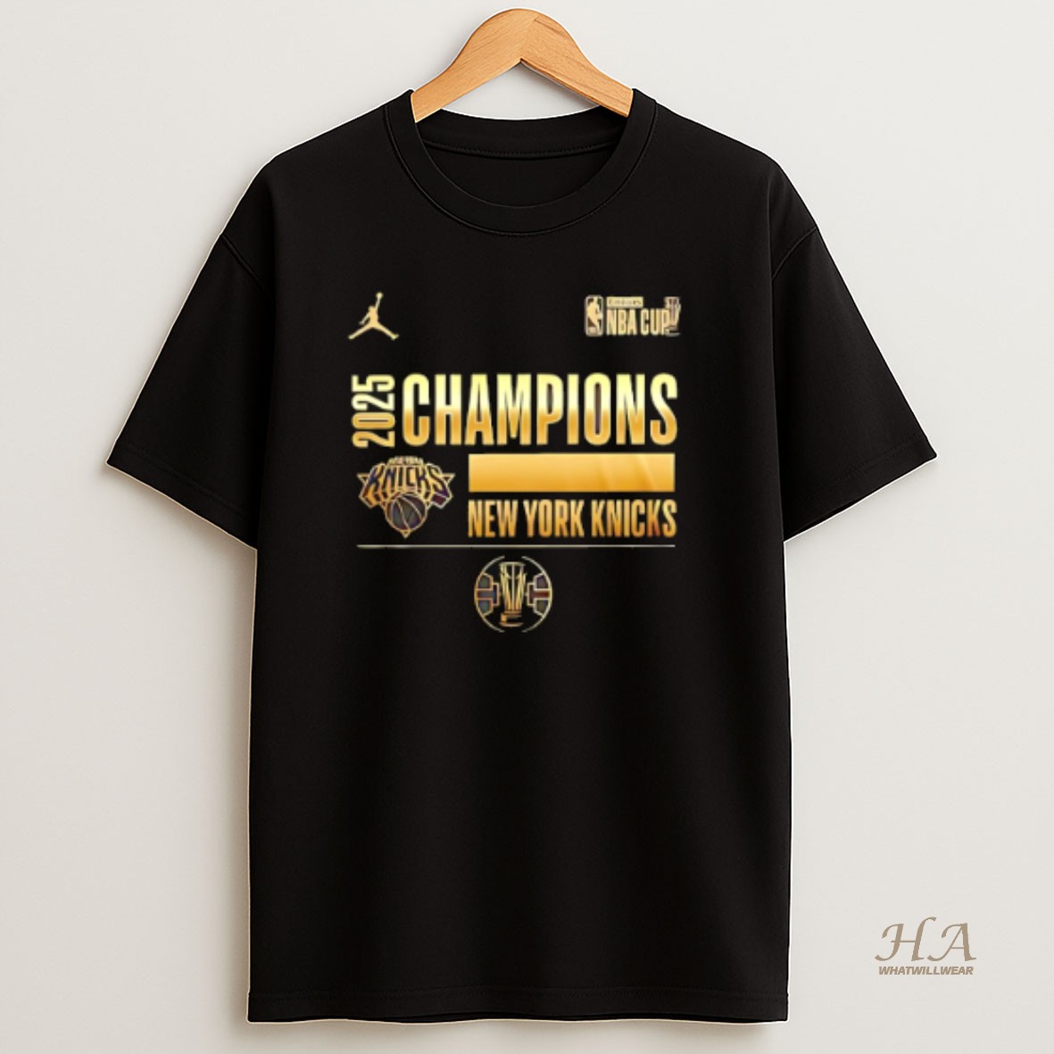Official New York Knicks X Nba Cup Champions 2025 Classic T Shirt