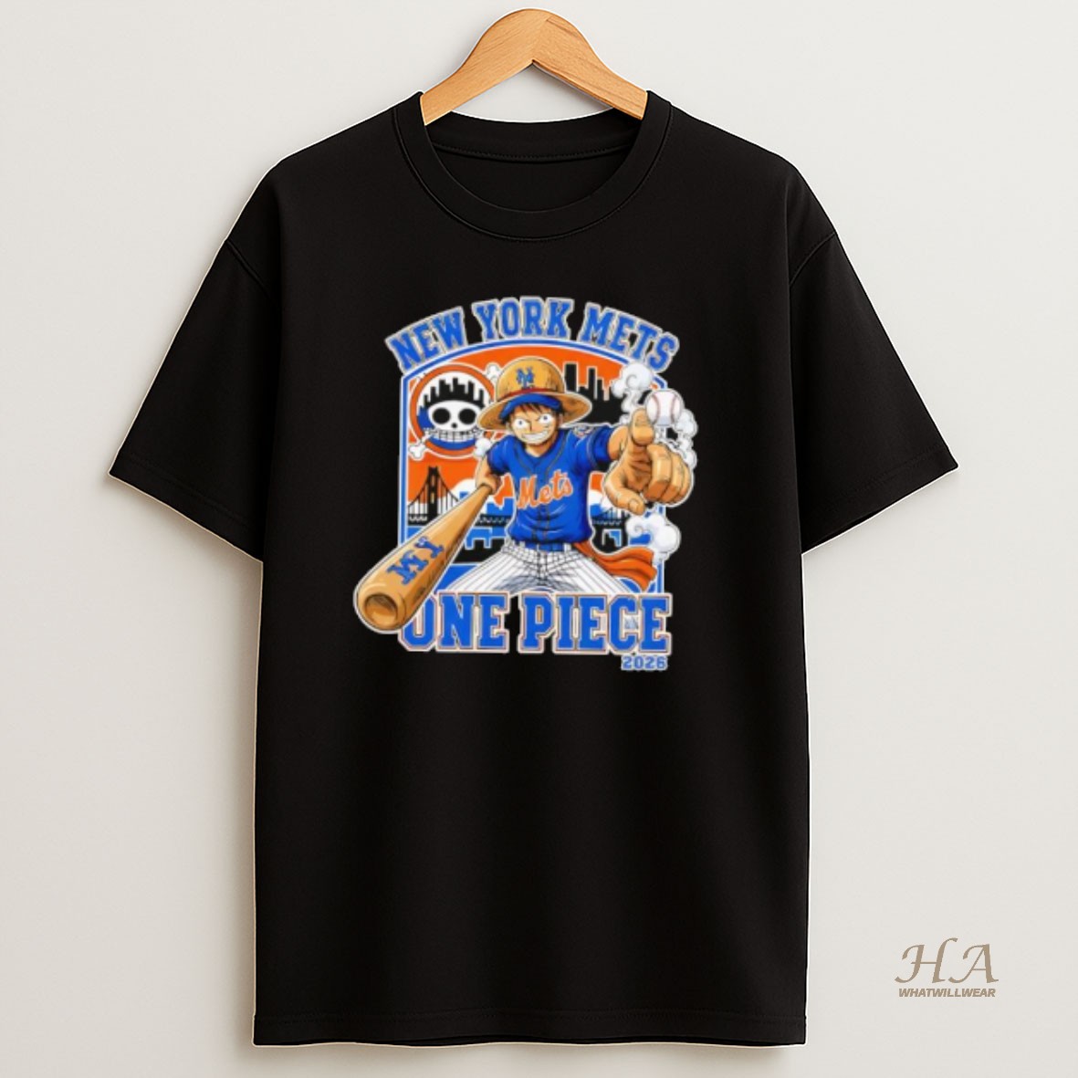 Official New York Mets One Piece 2026 Luffy T Shirt