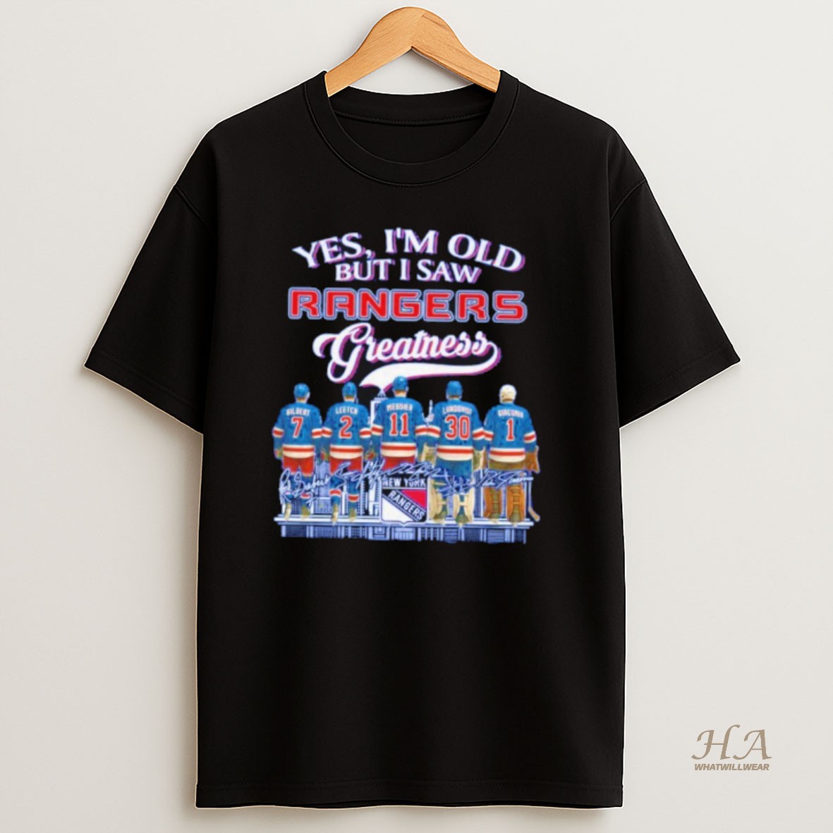 Official New York Rangers Yes Im Old But I Saw Rangers Greatness Squad 2025 T Shirt
