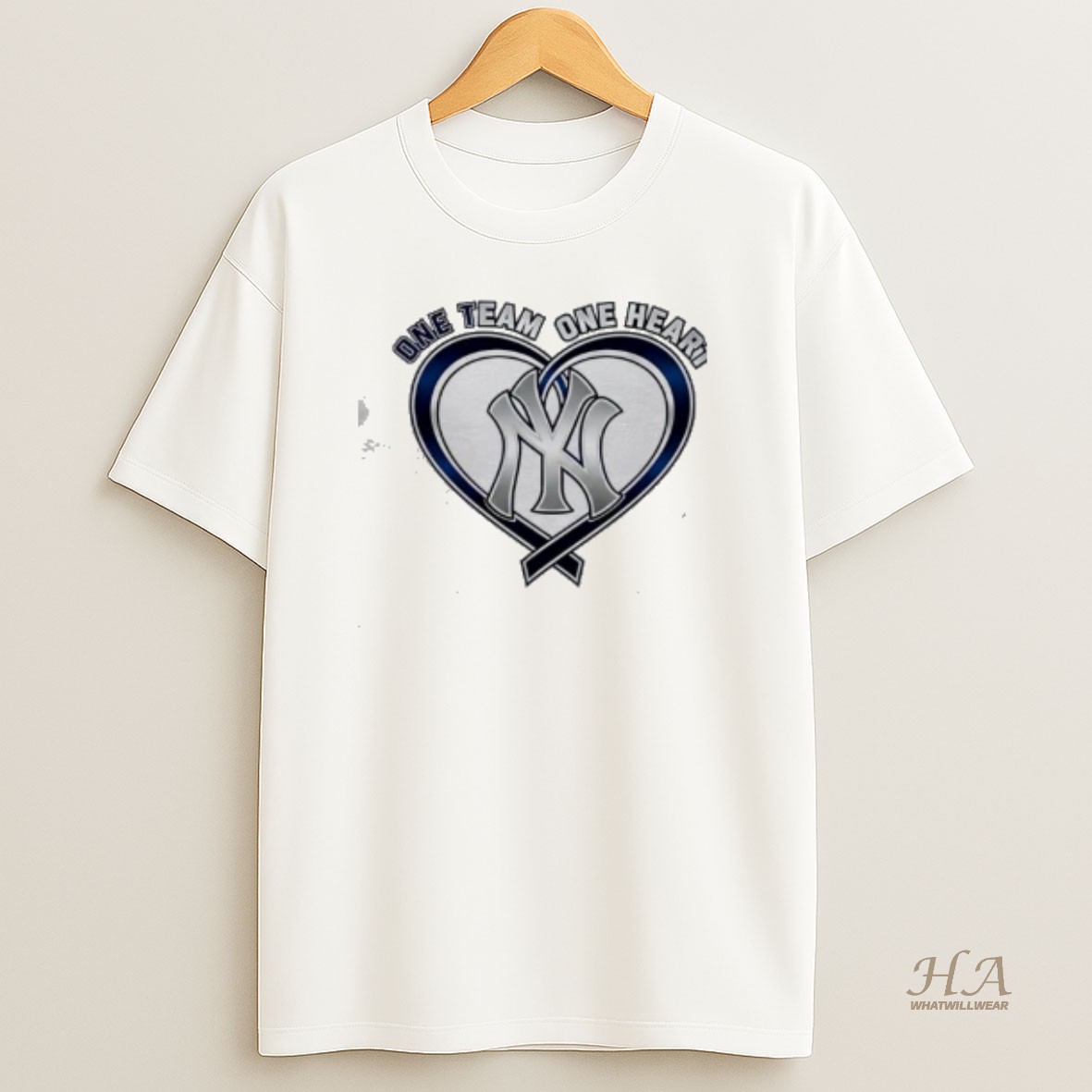 Official New York Yankees One Team One Heart T Shirt