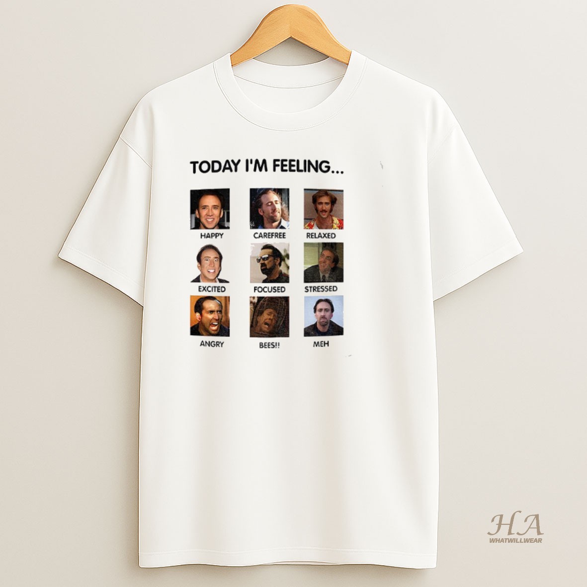 Official Nicolas Cage Funny Meme Today Im Feeling Shirt