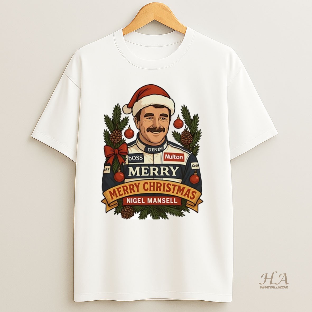 Official Nigel Mansell Merry Christmas Shirt