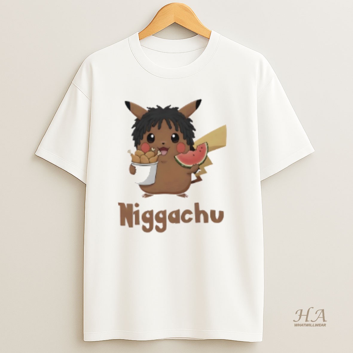 Official Niggachu Black Pikachu Pokemon T Shirt