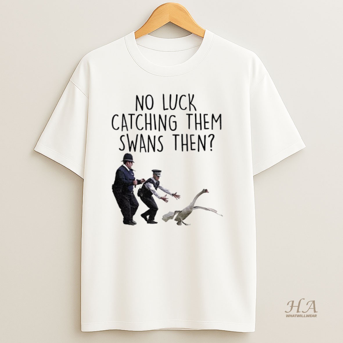 Official No Luck Catching Them Swans Cornetto Trilogy Shirt