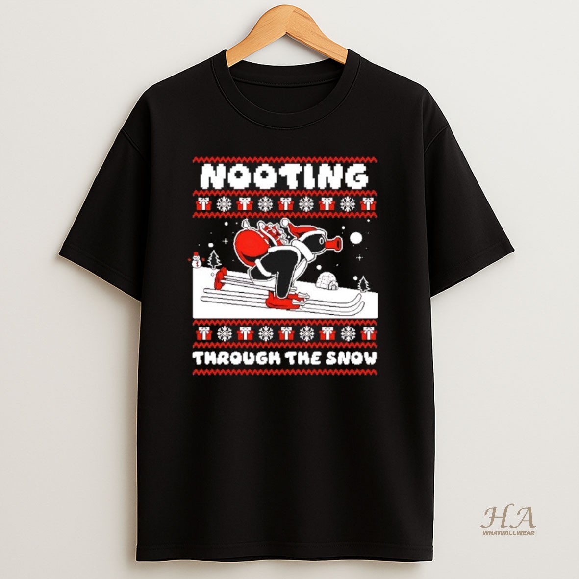 Official Nooting Through The Snow Ugly Christmas T Shirt