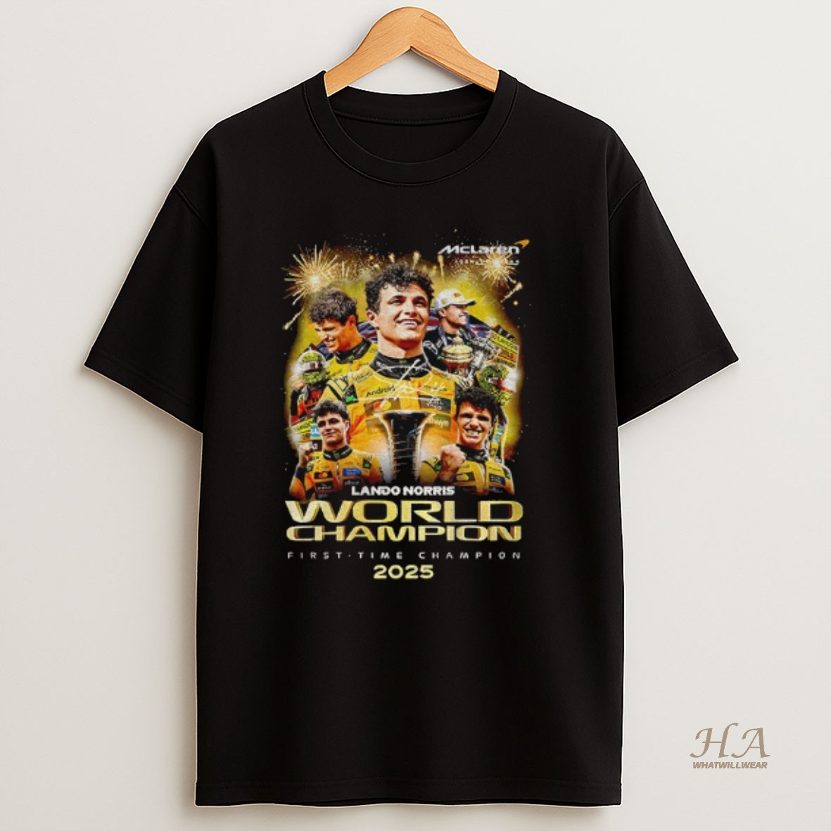 Official Norris Mclaren World Champion First Time Champion 2025 T Shirt
